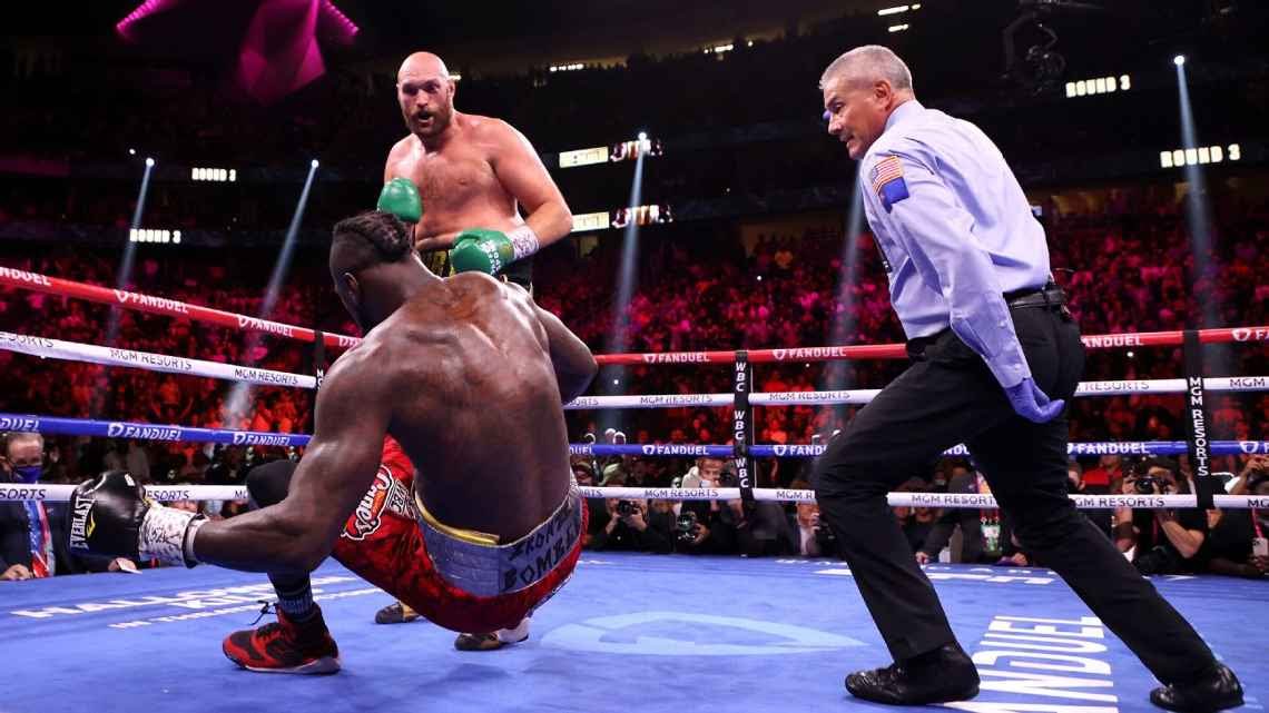 Cinco caídas, peleón y triunfo de Fury