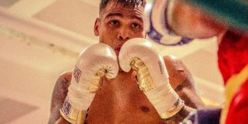 Luis y Lemos junto al «Chino» Maidana en Roca