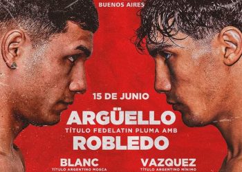 «Maxi» Robledo por el Fedelatin ante Arguello