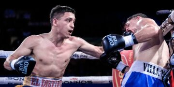 Dylan Navarro y su boxeo de barrio cautivaron en la FAB