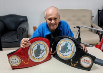 Homenaje con cinturones en Puerto San Julián